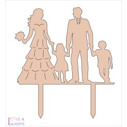 Esküvői tortadísz - kisgyermekekkel
