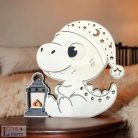 Névre szóló dino - éjjeli fény gyermekeknek