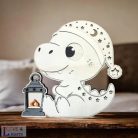Névre szóló dino - éjjeli fény gyermekeknek