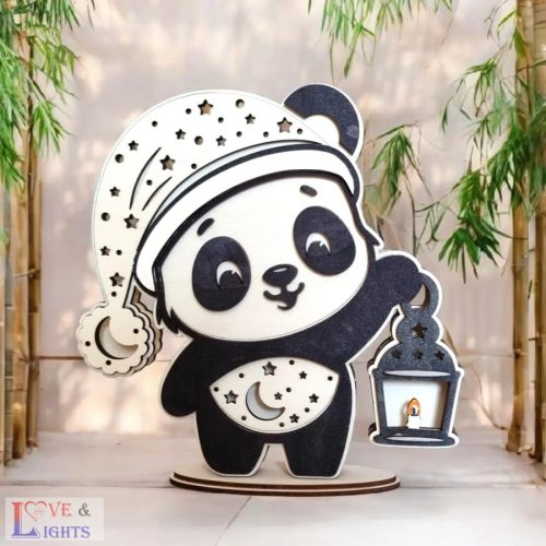 Névre szóló panda - éjjeli fény gyermekeknek
