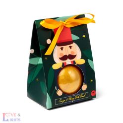   Fürdőbomba karácsonyi díszcsomagolásban - narancs és méz illat