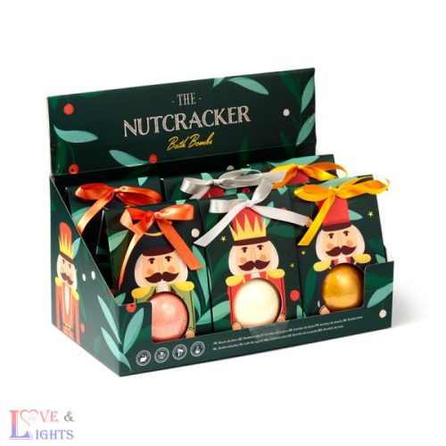 Fürdőbomba karácsonyi díszcsomagolásban - narancs és méz illat