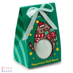 Karácsonyi  Fürdőbomba - Pusheen Macska - Borsmenta illat
