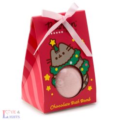   Karácsonyi  Fürdőbomba - Pusheen Macska - csokoládé illat
