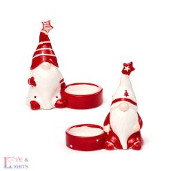 Kerámia Mécsestartó, Karácsonyi - Manó