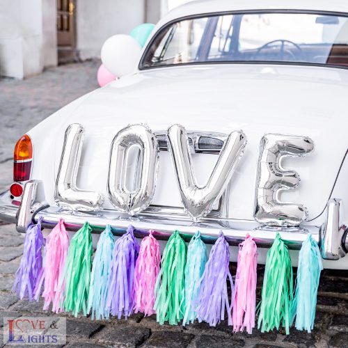 Esküvői autódísz készlet - LOVE 