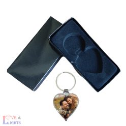Saját fényképes szív alakú kulcstartó