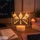 Kripto témájú 3D lámpa -  Ethereum pálmafákkal