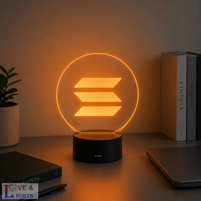 Egyedi Crypto 3D lámpa