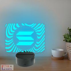 Kripto témájú 3D lámpa - Solana 2