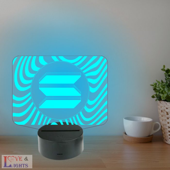 Egyedi Crypto témájú 3D lámpa - Solana