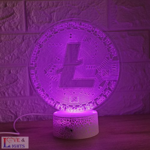 3D lámpa - Litecoin