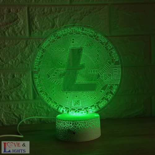 3D lámpa - Litecoin