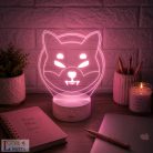 Kripto témájú 3D lámpa - Shibainu