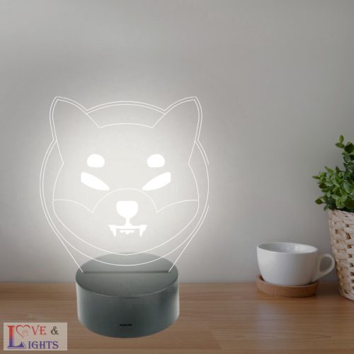 Kripto témájú 3D lámpa - Shibainu