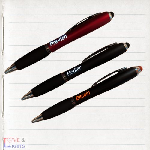 Érintőképernyős toll Bitcoin felirattal