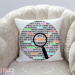 Crypto témájú párna -Bitcoin