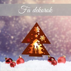 Karácsonyi fa dekorációk