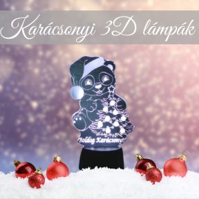 Karácsonyi 3D illúzió lámpák