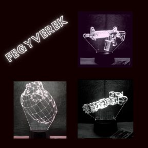 Fegyver mintás lámpák