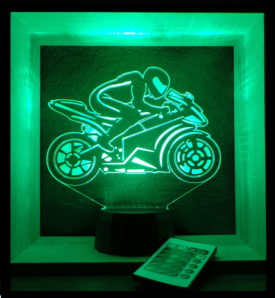 speed motor mintás lámpa - egyedi ajándék - love and lights