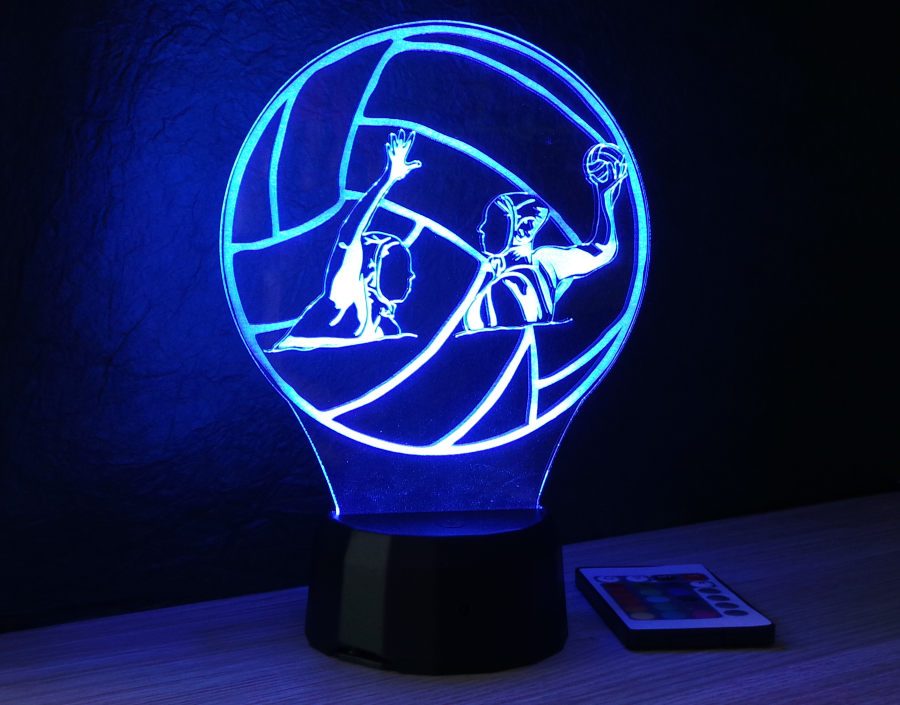 Vízilabdázók kérhető felirattal egyedi ajánék 3d illúzió lámpa Love and Lights